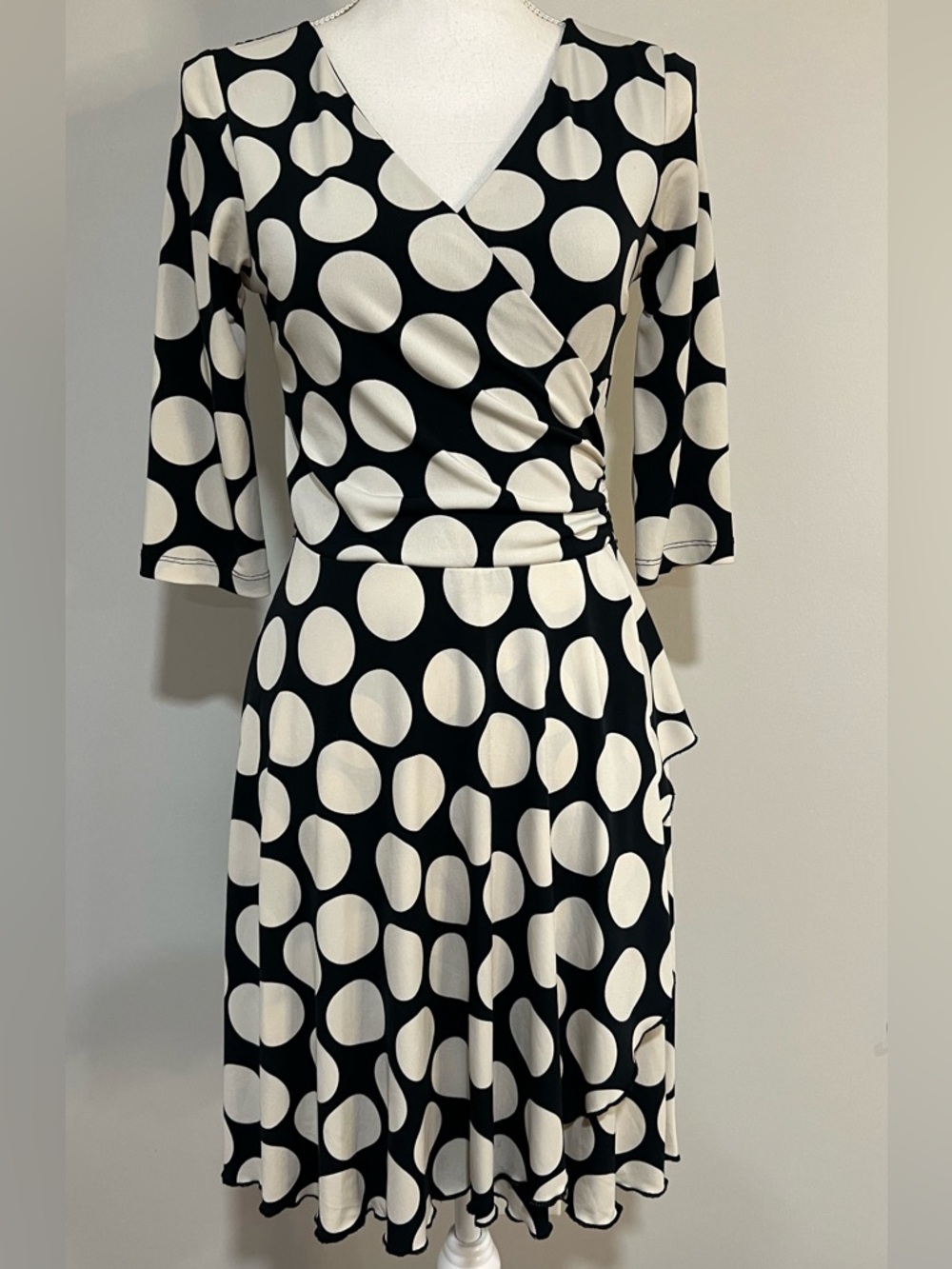 Y2K Speechless Black and White Polka Dot Dress